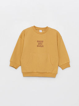Bisiklet Yaka Uzun Kollu Bask?l? Erkek Bebek Sweatshirt ve E?ofman Alt 2li Tak?m - Waikiki фото 2