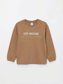 Bask?l? K?z Bebek Sweatshirt