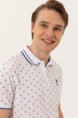 U. S. Polo Assn Мужская синяя футболка с воротником-поло - U.s. polo assn фото 2