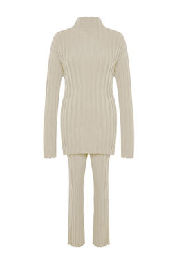 Tas Fitilli Pantolon Y?rtmac Detayl? Triko Alt-Ust Tak?m TWOAW24AU00013