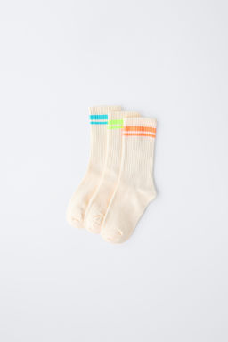 THREE-PACK OF STRIPED LONG SOCKS - Zara фото 4