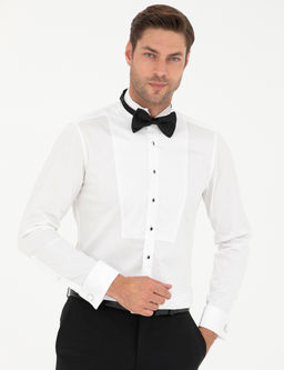 Beyaz Ekstra Slim Fit Smokin G_mlek