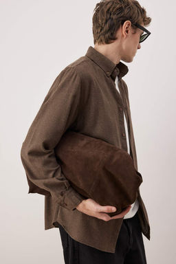 Lacivert Regular Erkek Flanel Nak?sl? Gomlek TMNAW26GO00010 - Trendyolmilla фото 12