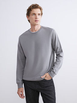 Bisiklet Yaka Erkek Sweatshirt