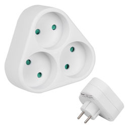 S-ES3-16F WHITE Разветвитель сетевой, б/з. 3 гнезда. 16А, 3500Вт. Белый. ТМ Uniel