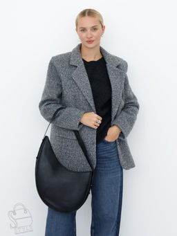 Сумка женская кожаная 1032M black Polina&Eiterou  в Новосибирске