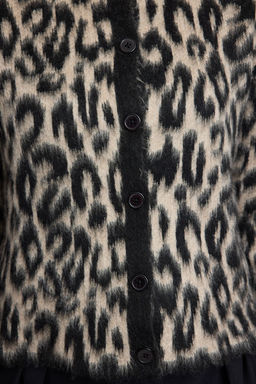 Kahverengi Leopar Desenli Triko H?rka TWOAW25HI00378