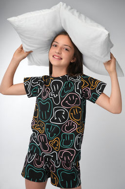 Хлопковая пижама для девочки с шортами Happyfox