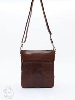 Сумка мужская кожаная 1022-2 brown Fuzhiniao  в Новосибирске