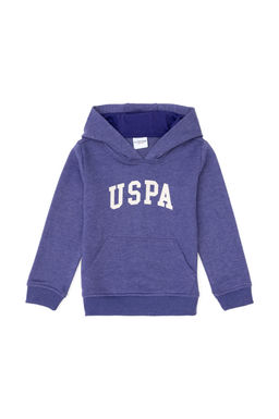 Erkek _ocuk Mor Basic Kap__onlu Sweatshirt
