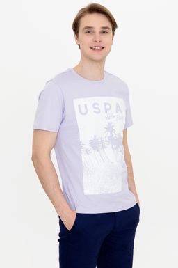 U. S. Polo Assn Мужская сиреневая футболка с круглым вырезом - U.s. polo assn фото 4