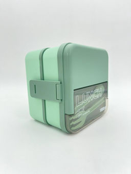 Ланчбокс "Sistem lunch", зелёный, 2 яруса, 3 отделения (1800 мл)