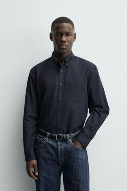 CAMISA ALGOD?N SOFT / Marino - Zara фото 2