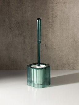 Щётка для унитаза 11x11x37,5 см зелёный акриловый пластик, нейлон