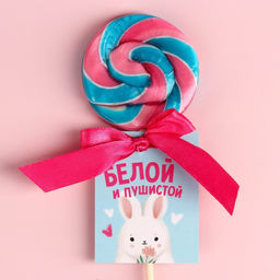 Леденец на палочке Белой и пушистой, вкус: грейпфрут-гуава, 15 г.