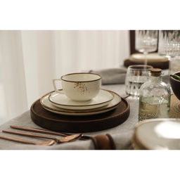 Чайная пара Magistro «Церера», 2 предмета: чашка 250 мл, блюдце d=16.5 см, фарфор, белая