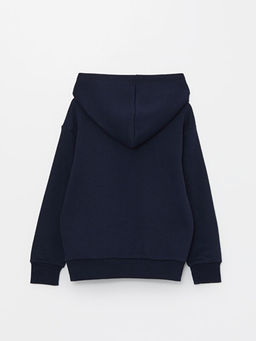 Kap??onlu D?z Erkek ?ocuk Kal?n Sweatshirt