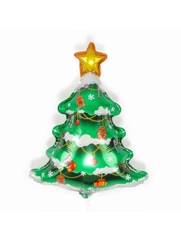 Цена за 2 шт. Воздушные шары фольгированные 17" Новогодняя елочка, 5 шт., для палочек