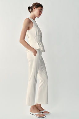 PANTAL?N MINI FLARE / Blanco - Zara фото 4