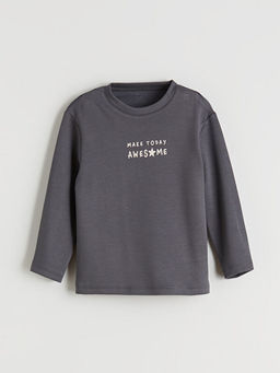 Bisiklet Yaka Erkek Bebek Sweatshirt ve E?ofman Alt 2li