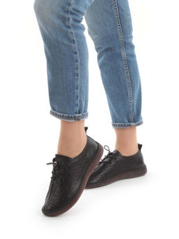 03-5005-1 BLACK Полуботинки женские летние (натуральная кожа)