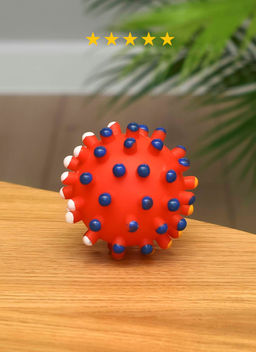 Игрушка для собак, мяч массажный, винил, 5,5 см., цвет в ассортименте PS088