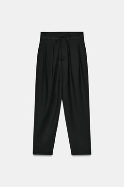 ZW COLLECTION LIMITED EDITION TOPSTITCHING TROUSERS - Zara фото 5