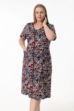 Халат на молнии М31430кс коричневый/синий - Елена фото 8