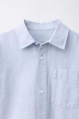 CAMISA BOLSILLO OXFORD / Celeste - Zara фото 3