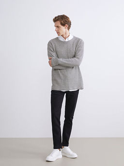 Bisiklet Yaka Erkek Sweatshirt