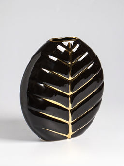 Ваза «Новайо», 18×17 см, керамика, чёрная