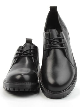 03-DYL76-1 BLACK Полуботинки женские (натуральная кожа)