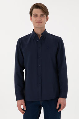 Erkek Lacivert Uzun Kollu Basic G_mlek