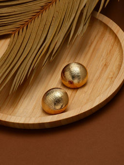 Серьги клипсы для ушей QF «Тренд. Объёмный круг», цвет золото