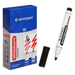 Цена за 10 шт. Маркер для доски Centropen 8559, узел 5.0 мм, ширина линии 2.5 мм/1-4.6 мм, спиртовой, чёрный