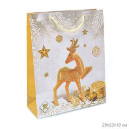 Цена за 12 шт. Пакет подарочный 26х32х10 / 362-33-M /уп 12/480/Новый год - ГалеонТрейд фото 6