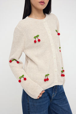 Tas Meyve Islemeli Yumusak Dokulu Triko H?rka TWOAW26HI00039 - Trendyolmilla фото 3