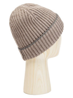 Шапка муж. шерсть+акр LB-A53125 taupe/d.grey