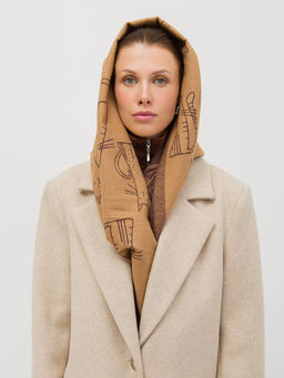 В составе шерсть и кашемир! теплый двусторонний палантин - Tantino фото 4