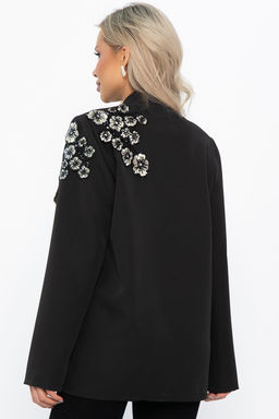 Жакет Цветочное безумие (черный) Б14798-7М