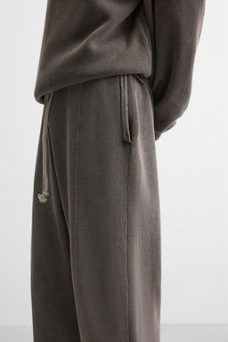 WASHED KNIT JOGGER TROUSERS - Zara фото 5