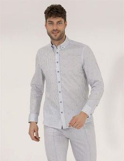 Pembe Slim Fit Uzun Kollu G_mlek