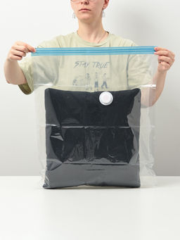 Вакуумный пакет для хранения вещей Доляна, 80×130 см, прозрачный