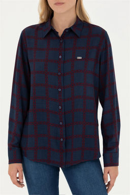 Женская темно-синяя рубашка с длинным рукавом Неожиданная скидка в корзине - U.s. polo assn фото 6