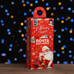 Цена за 10 шт. Коробка подарочная складная Новая почта 10 х 6 х 21 см
