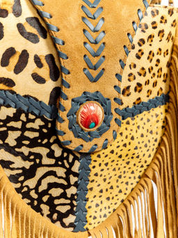 Сумка замшевая с бахромой через плечо №1127/2 - Ганг фото 3