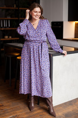 VILATTE / Платье из премиальной вискозы с застежкой на пуговицы сбоку до низа  фото 4