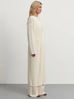 Длинный вязаный кардиган на завязках / Zarina фото 5