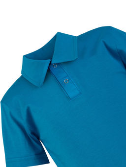 Футболка поло детская бирюза 659 (134, 68)