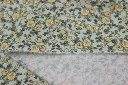 Вискоза с хлопком Дарина (желтые цветочки), ш.1.49м, хлопок-50%, вискоза-50%, 90гр/м.кв - Купава фото 4